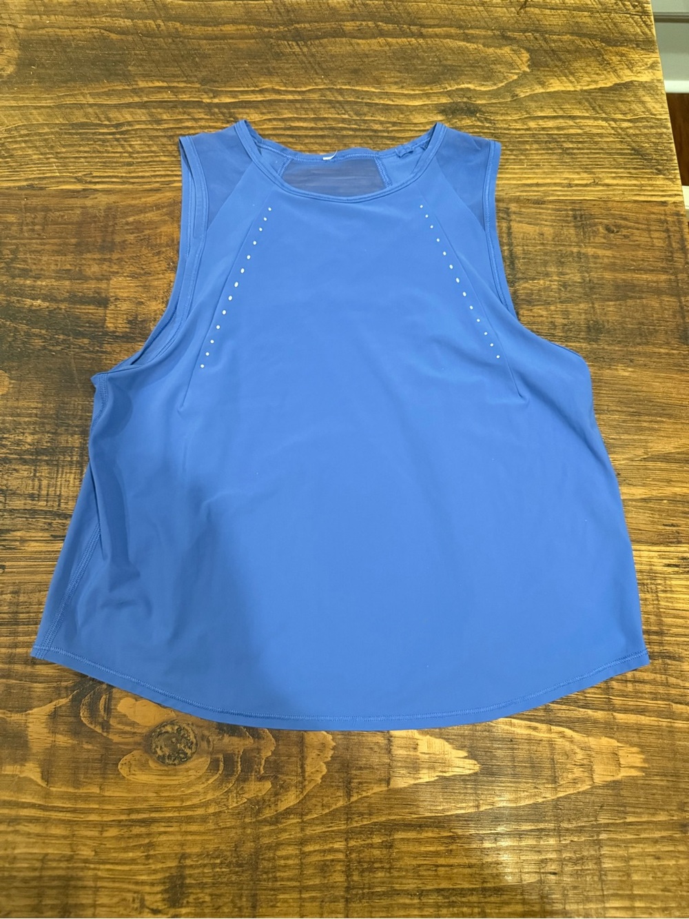 lululemon Sculpt Cropped Blue Active Tank Top